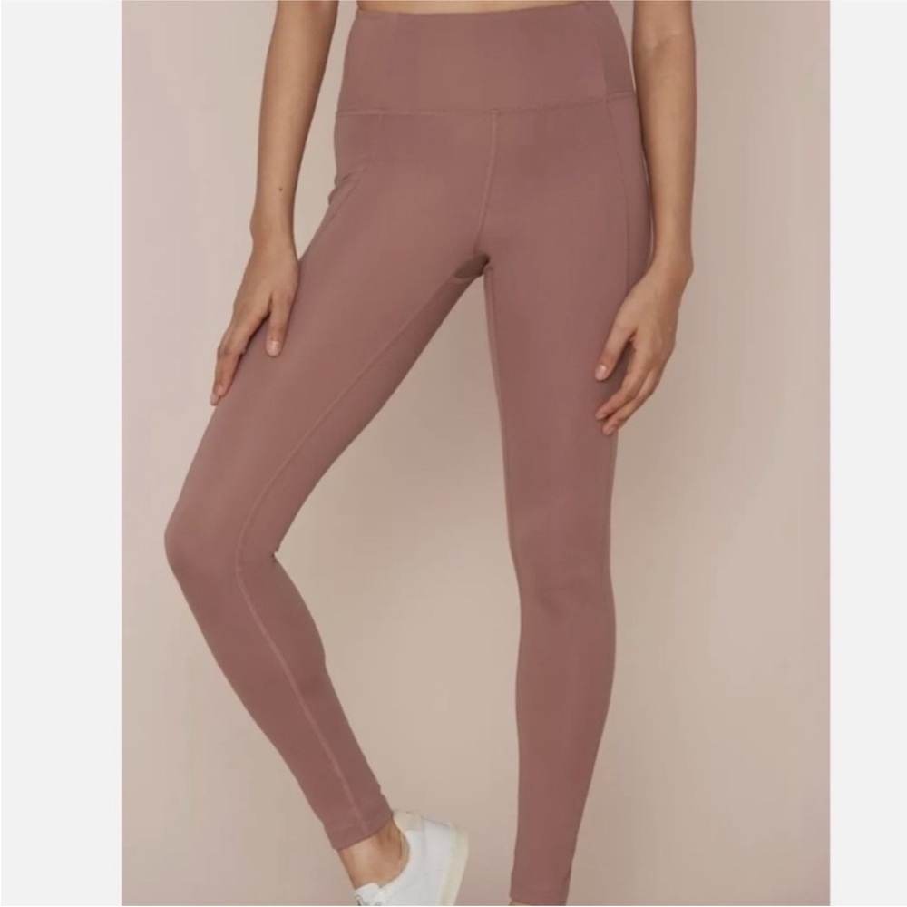 Girlfriend Collective High Rise Compressive Leggings in Rose Quartz